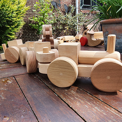 houten trein speelgoed